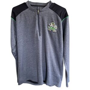 Champion Note Dame Men's 1/4 Zip Pullover Blue Large Athleisure Lightweight